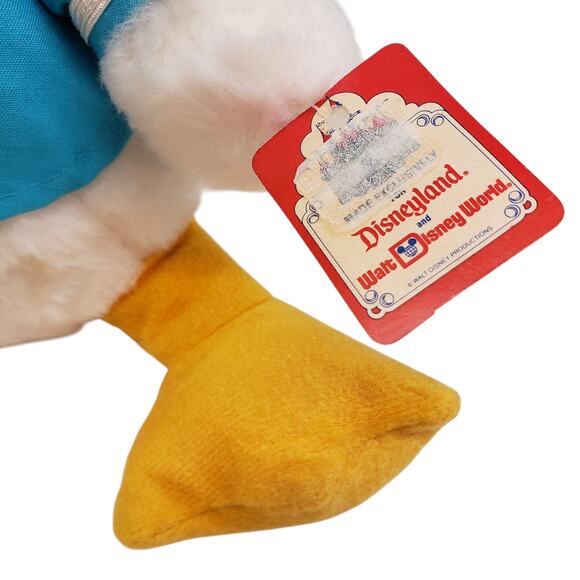 Vintage Disney Donald Duck Plush with Tags 12" Disneyland - Picture 5 of 14